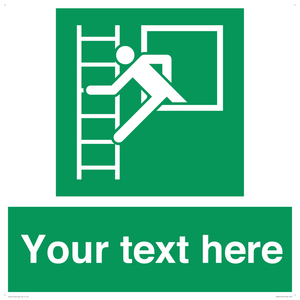 Custom Emergency Escape Ladder Sign